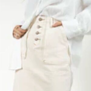 Bohme Shawn Denim Skirt in Ivory